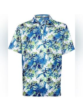 Tattoo Aloha Floral Hawaii Hawaiian Tropical Vacation Cruise Golf Shirt